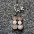 Boucle d oreille quartz rose 1 