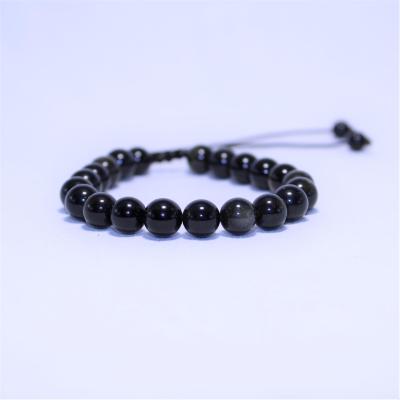 Bracelet obsidienne doree i19 2 