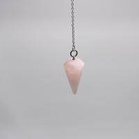 I83 pendule cone quartz rose 3 