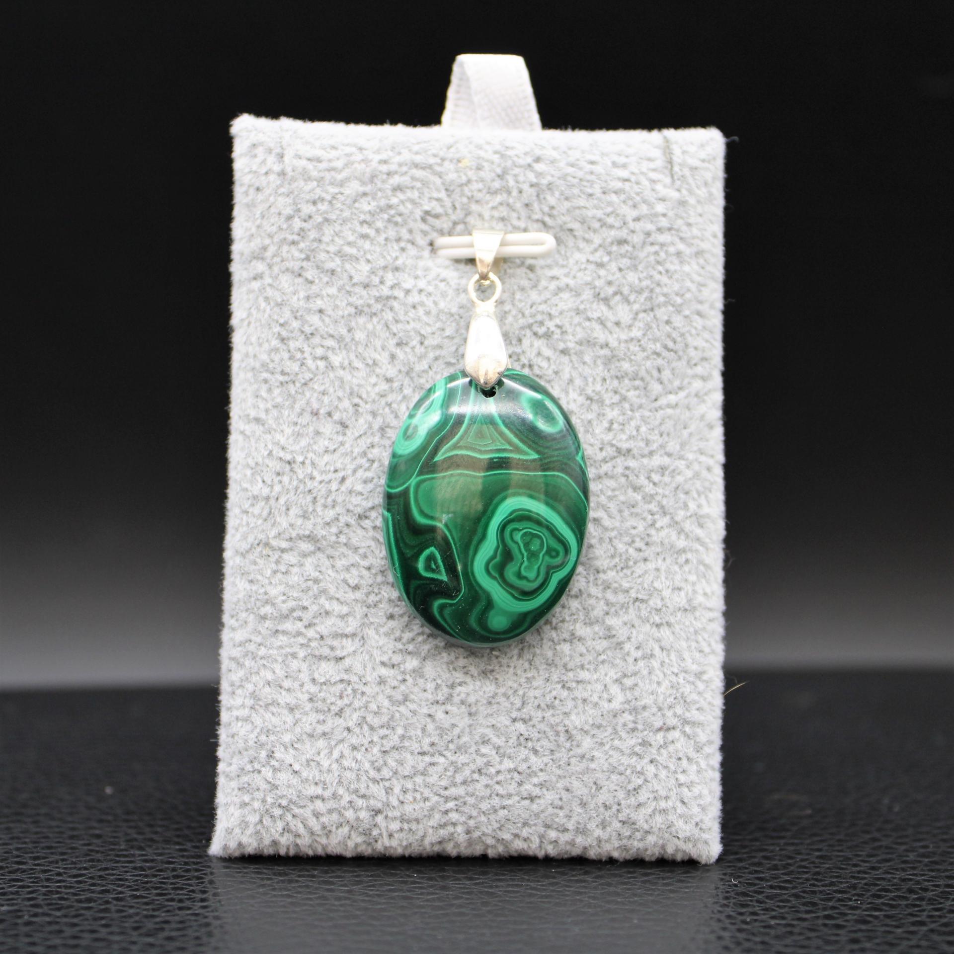 Pendentif pierre malachite 83 